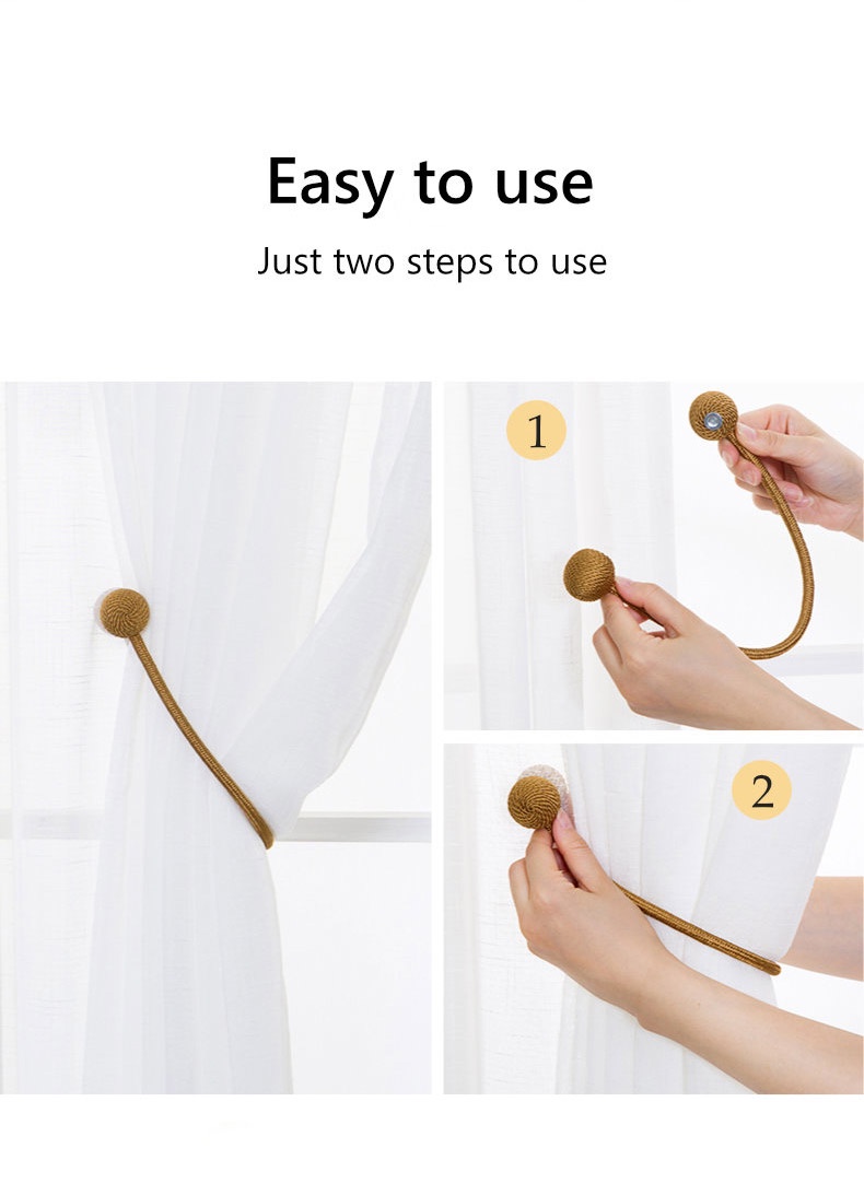 Creative Magnetic Curtain Tie Rope-5